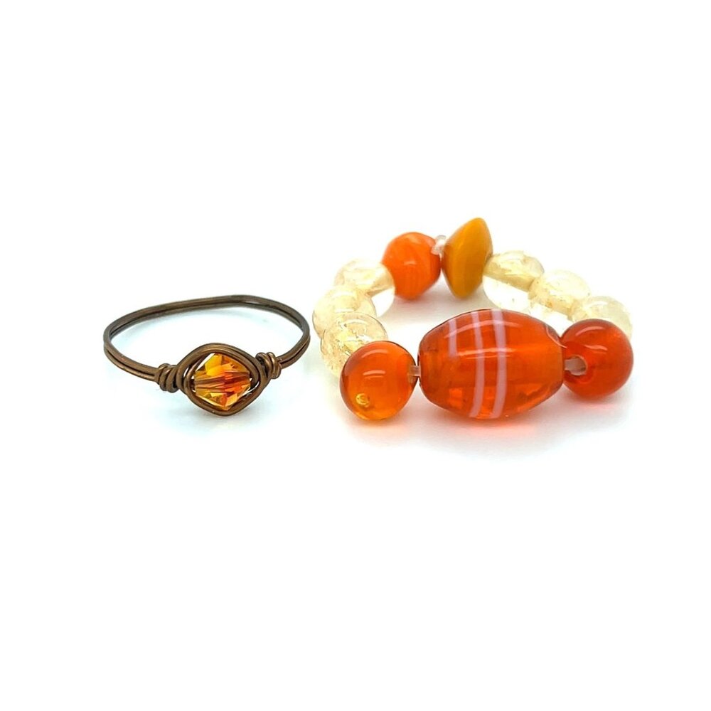 Orange Stones Ring